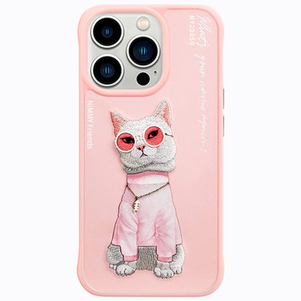 قاب Nimmy Glasses Series pink cat iphone13,13promax,14promax - فروشگاه اینترنتی لوازم جانبی موبایل آی سیتی فون %