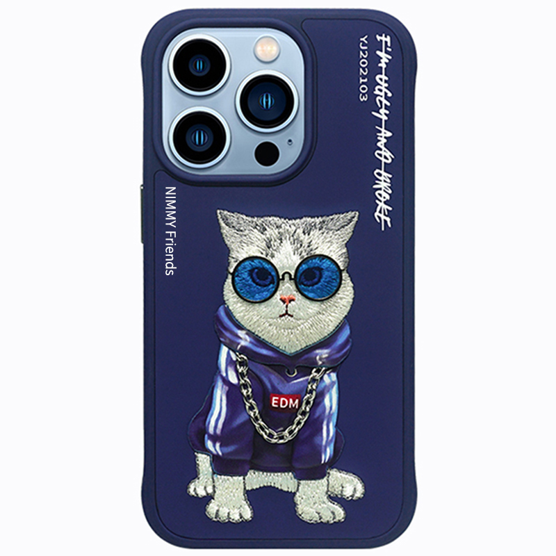 قاب گربه آبی عینکی نیمی  Nimmy Glasses series blue cat