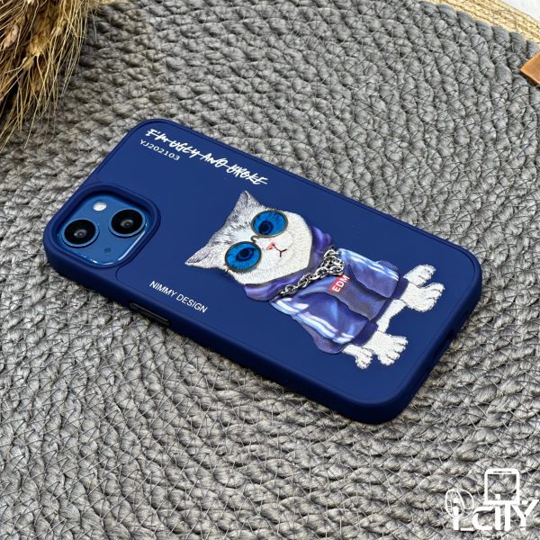قاب Nimmy Glasses series blue cat iphone13,13promax,14promax