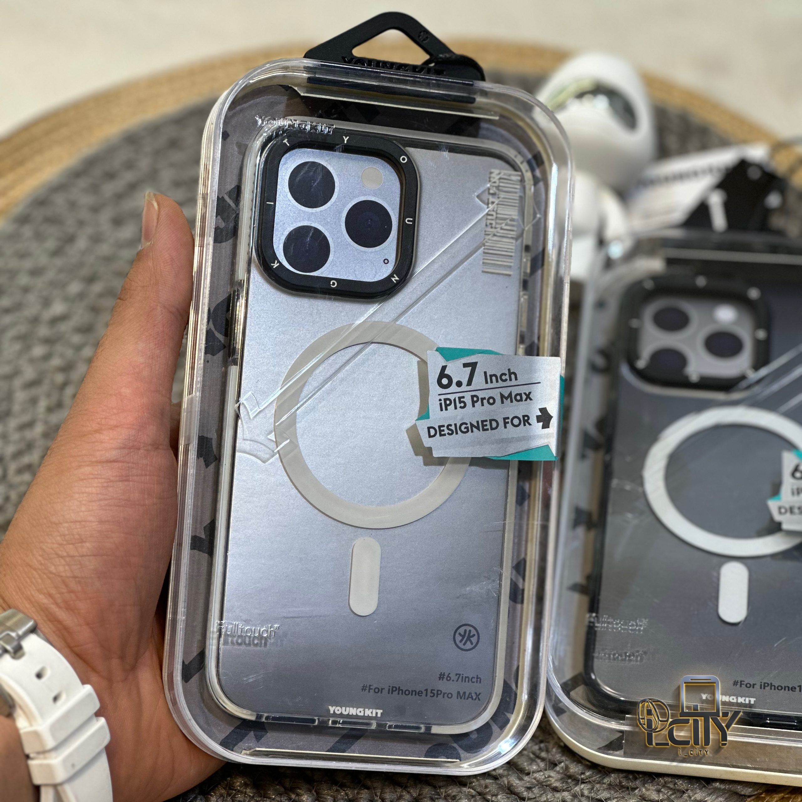 قاب یانگ کیت کریستال مگسیف YoungKit Crystal mafsafe iphone 15pro,15promax