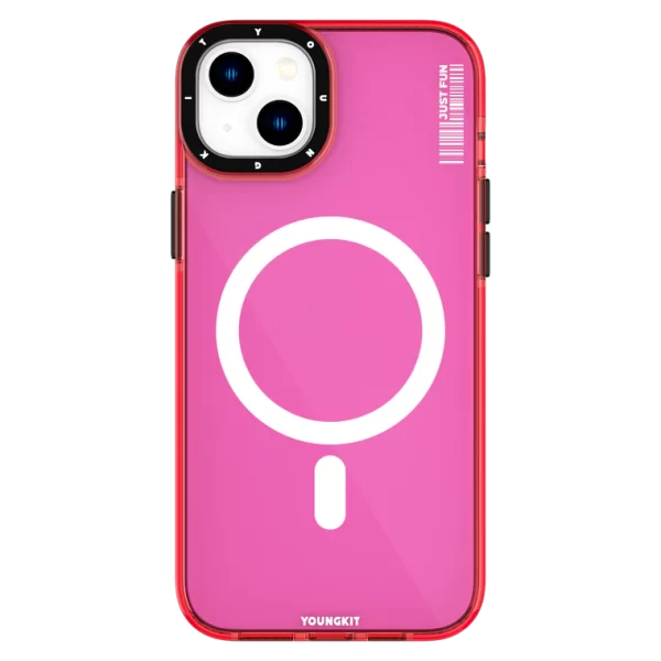 قاب یانگ کیت کریستال مگسیف صورتی آیفون۱۳،آیفون۱۴پرومکس Youngkit crystal magsafe pink iphone13,iphone14promax - فروشگاه اینترنتی لوازم جانبی موبایل آی سیتی فون