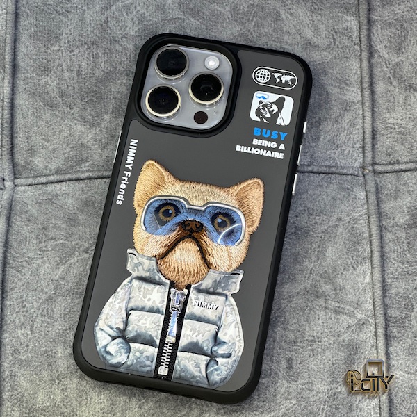 قاب سگ طوسی نیمی آیفون ۱۵پرومکس Nimmy cool & cute iphone 15promax - فروشگاه اینترنتی لوازم جانبی موبایل آی سیتی فون