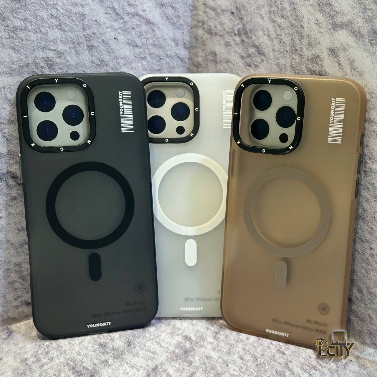 قاب محافظ گوشی اپل آیفون 16 پرو مکس، برند یانگ‌کیت، مدل Hidden Sand Magsafe Series