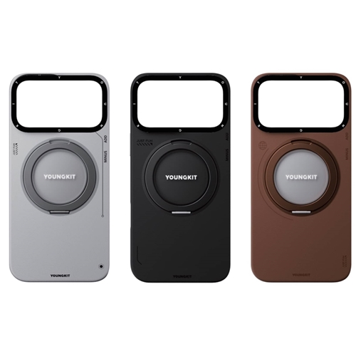 قاب برند Youngkit مدل Leather 360 Rotation Ring Stand Case Magsafe، مناسب برای Apple iPhone 17 Pro Max